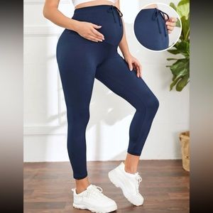 Maternity tie waist leggings